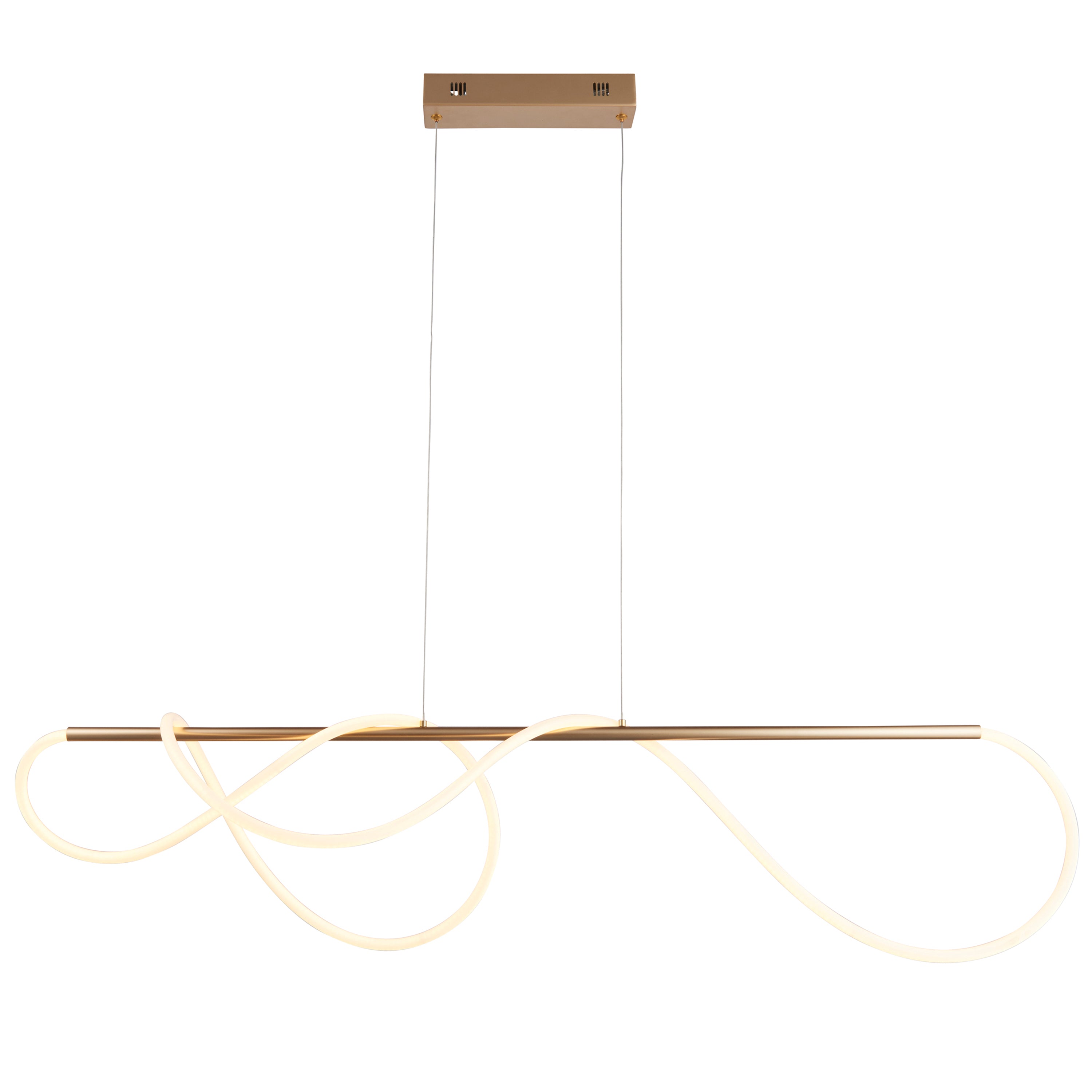 Apollo Curly Bar Gold Pendant Light